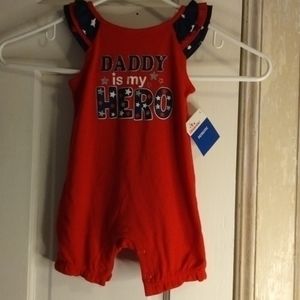 NWT Girls Daddy is my Hero Romper